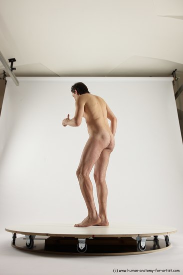 Nude Man White Standing poses - ALL Slim Short Brown Standing poses - simple Multi angles poses Realistic