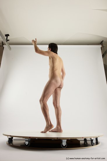 Nude Man White Standing poses - ALL Slim Short Brown Standing poses - simple Multi angles poses Realistic