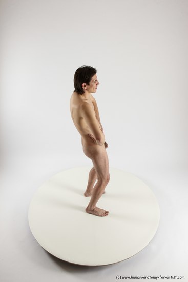 Nude Man White Standing poses - ALL Slim Short Brown Standing poses - simple Multi angles poses Realistic