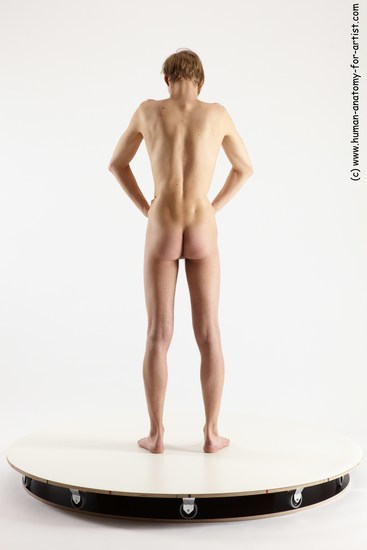 Nude Man White Standing poses - ALL Underweight Medium Brown Standing poses - simple Multi angles poses Realistic