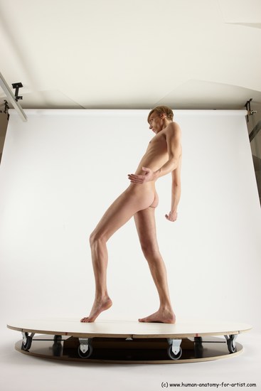 Nude Man White Standing poses - ALL Underweight Medium Brown Standing poses - simple Multi angles poses Realistic