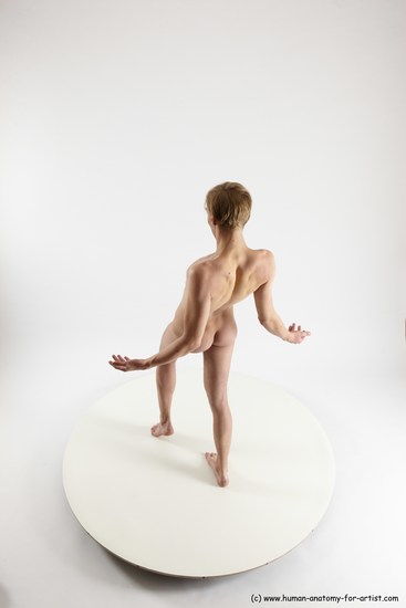 Nude Man White Standing poses - ALL Underweight Medium Brown Standing poses - simple Multi angles poses Realistic