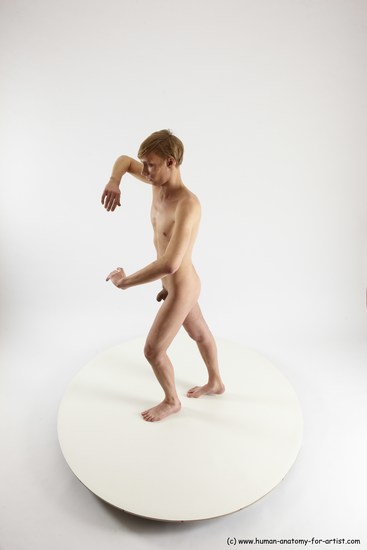 Nude Man White Standing poses - ALL Underweight Medium Brown Standing poses - simple Multi angles poses Realistic