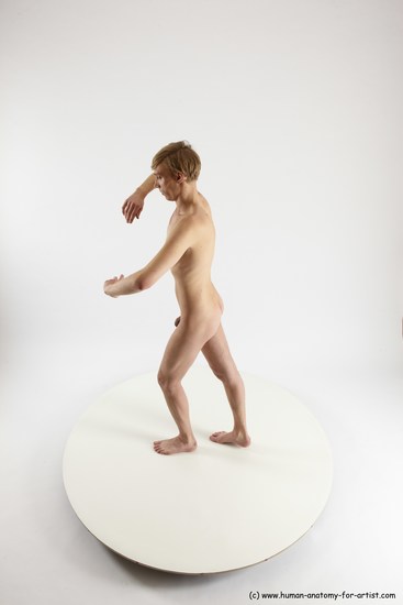 Nude Man White Standing poses - ALL Underweight Medium Brown Standing poses - simple Multi angles poses Realistic