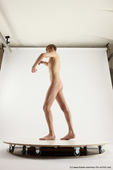 Nude Man White Standing poses - ALL Underweight Medium Brown Standing poses - simple Multi angles poses Realistic