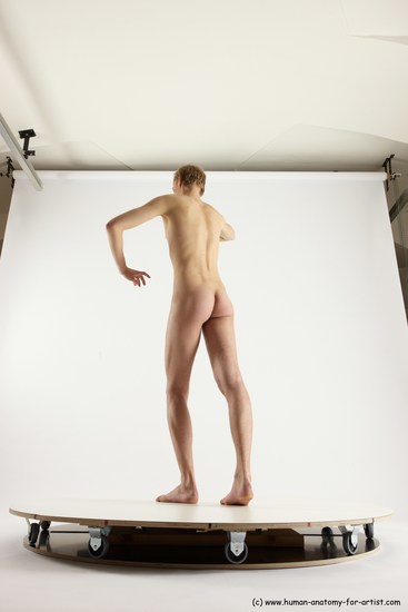 Nude Man White Standing poses - ALL Underweight Medium Brown Standing poses - simple Multi angles poses Realistic