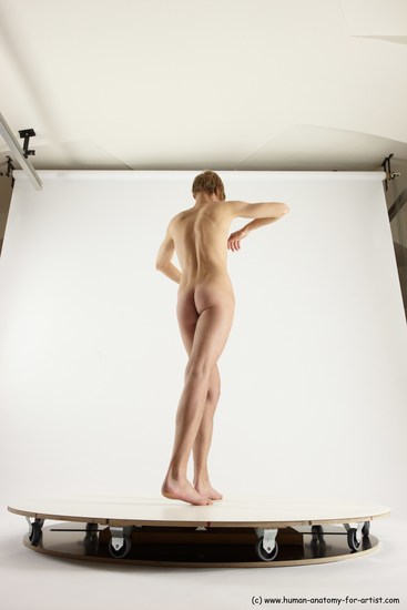 Nude Man White Standing poses - ALL Underweight Medium Brown Standing poses - simple Multi angles poses Realistic