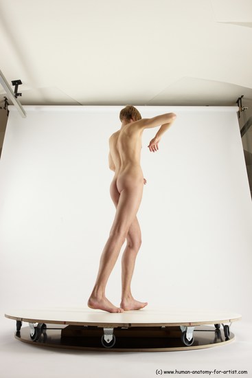 Nude Man White Standing poses - ALL Underweight Medium Brown Standing poses - simple Multi angles poses Realistic