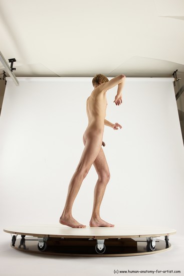 Nude Man White Standing poses - ALL Underweight Medium Brown Standing poses - simple Multi angles poses Realistic