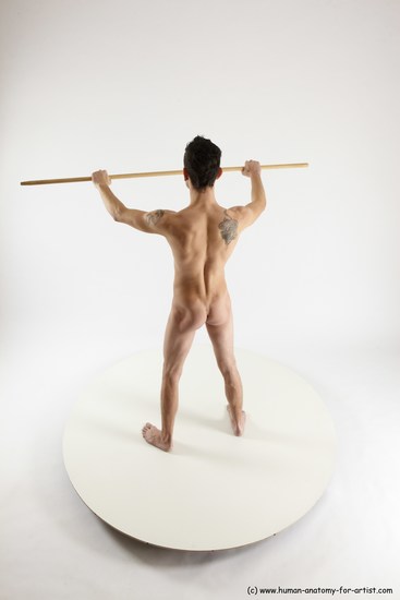 Nude Fighting with sword Man White Standing poses - ALL Athletic Short Brown Standing poses - simple Multi angles poses Realistic