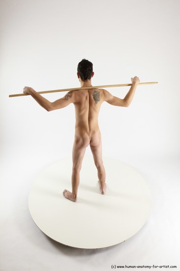 Nude Fighting with sword Man White Standing poses - ALL Athletic Short Brown Standing poses - simple Multi angles poses Realistic