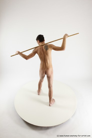 Nude Fighting with sword Man White Standing poses - ALL Athletic Short Brown Standing poses - simple Multi angles poses Realistic