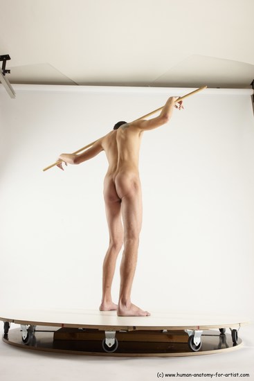 Nude Fighting with sword Man White Standing poses - ALL Athletic Short Brown Standing poses - simple Multi angles poses Realistic