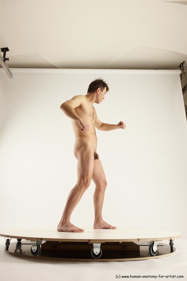 Nude Man White Standing poses - ALL Slim Short Brown Standing poses - simple Multi angles poses Realistic