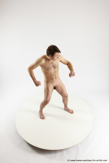 Nude Man White Standing poses - ALL Slim Short Brown Standing poses - simple Multi angles poses Realistic