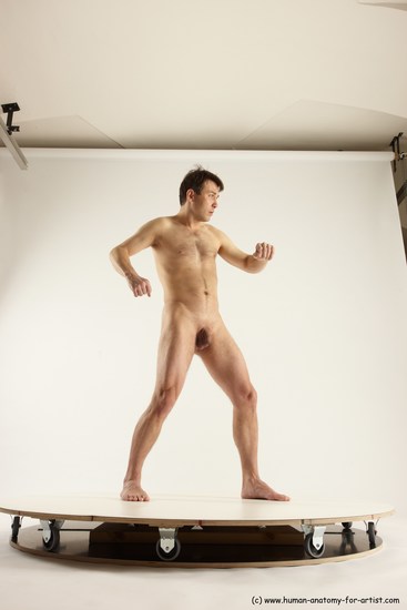 Nude Man White Standing poses - ALL Slim Short Brown Standing poses - simple Multi angles poses Realistic