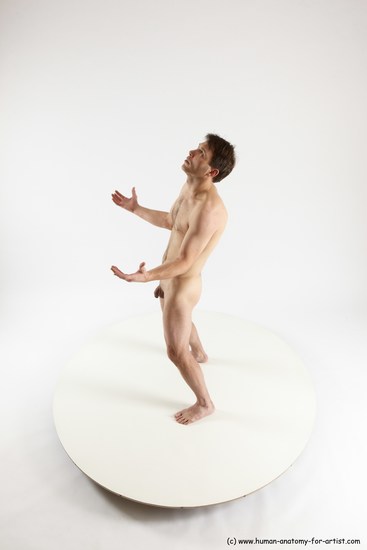 Nude Man White Standing poses - ALL Slim Short Brown Standing poses - simple Multi angles poses Realistic