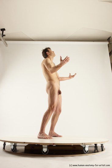 Nude Man White Standing poses - ALL Slim Short Brown Standing poses - simple Multi angles poses Realistic