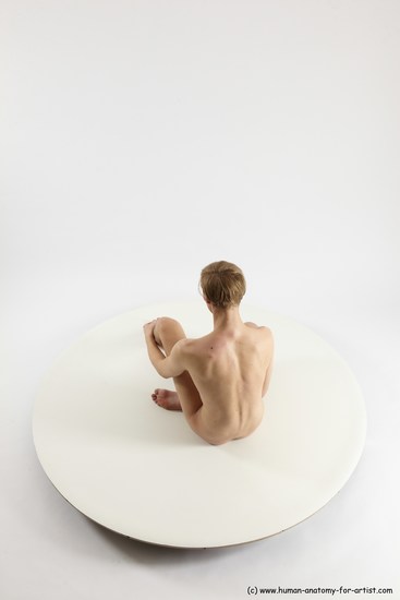 Nude Man White Sitting poses - simple Underweight Medium Brown Sitting poses - ALL Multi angles poses Realistic