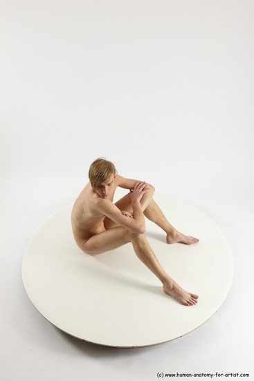 Nude Man White Sitting poses - simple Underweight Medium Brown Sitting poses - ALL Multi angles poses Realistic