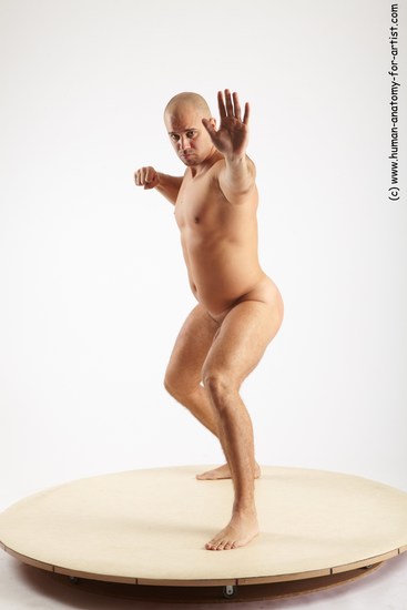 Nude Man White Standing poses - ALL Slim Bald Standing poses - simple Realistic