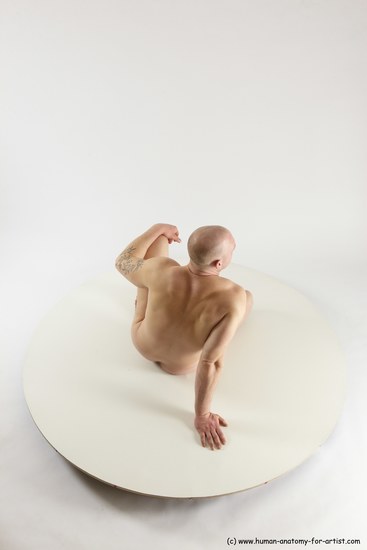 Nude Man White Sitting poses - simple Slim Bald Sitting poses - ALL Multi angles poses Realistic