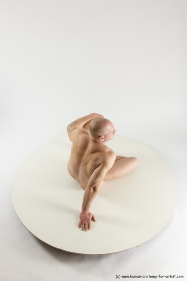 Nude Man White Sitting poses - simple Slim Bald Sitting poses - ALL Multi angles poses Realistic