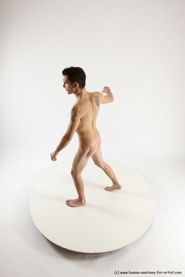 Nude Man White Standing poses - ALL Athletic Short Brown Standing poses - simple Multi angles poses Realistic