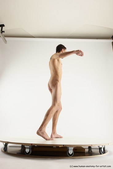 Nude Man White Standing poses - ALL Athletic Short Brown Standing poses - simple Multi angles poses Realistic