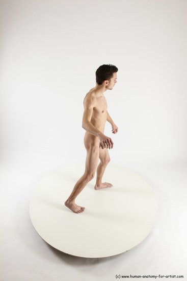 Nude Man White Standing poses - ALL Athletic Short Brown Standing poses - simple Multi angles poses Realistic