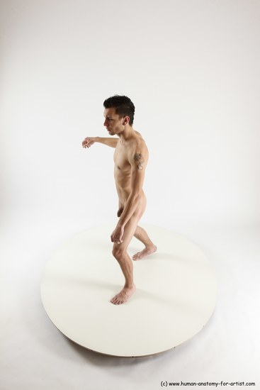 Nude Man White Standing poses - ALL Athletic Short Brown Standing poses - simple Multi angles poses Realistic