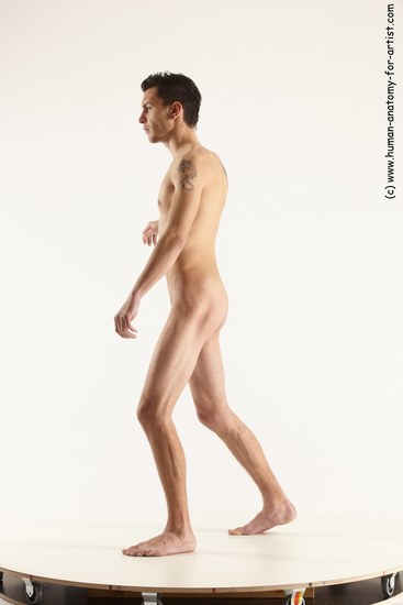 Nude Man White Standing poses - ALL Athletic Short Brown Standing poses - simple Multi angles poses Realistic