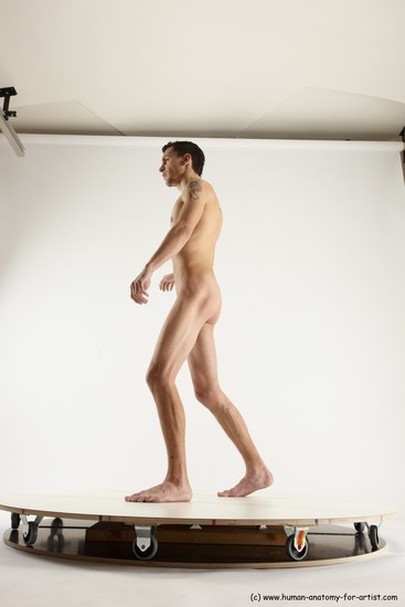 Nude Man White Standing poses - ALL Athletic Short Brown Standing poses - simple Multi angles poses Realistic