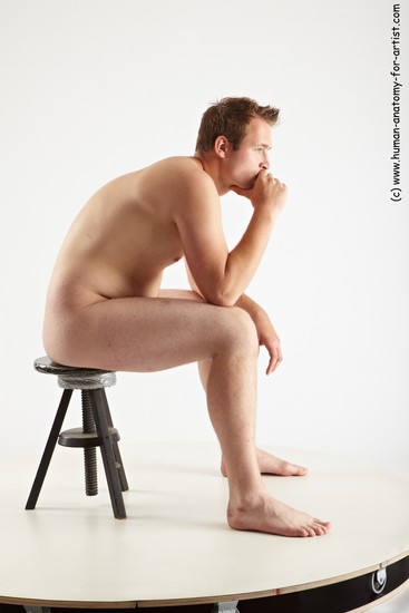 Nude Man White Standing poses - ALL Average Short Brown Standing poses - simple Realistic