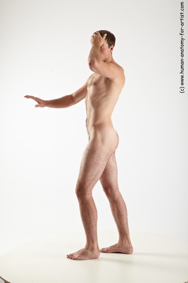 Nude Man White Standing poses - ALL Slim Short Brown Standing poses - simple Realistic