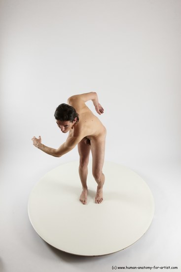 Nude Man White Standing poses - ALL Slim Short Brown Standing poses - simple Multi angles poses Realistic