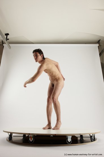 Nude Man White Standing poses - ALL Slim Short Brown Standing poses - simple Multi angles poses Realistic