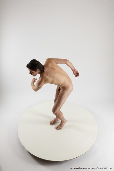 Nude Man White Standing poses - ALL Slim Short Brown Standing poses - simple Multi angles poses Realistic