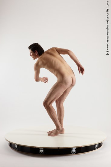 Nude Man White Standing poses - ALL Slim Short Brown Standing poses - simple Multi angles poses Realistic