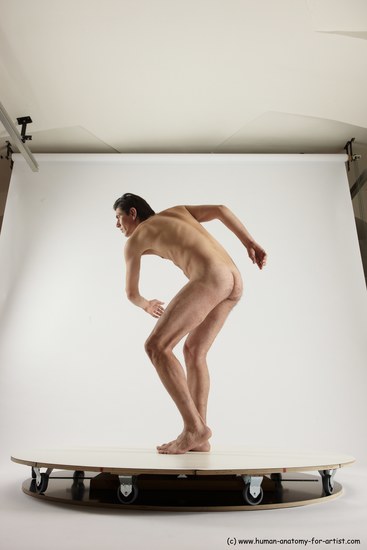 Nude Man White Standing poses - ALL Slim Short Brown Standing poses - simple Multi angles poses Realistic