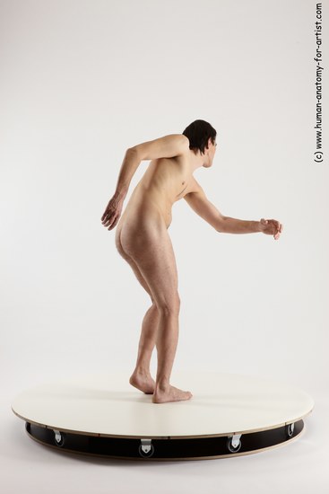 Nude Man White Standing poses - ALL Slim Short Brown Standing poses - simple Multi angles poses Realistic