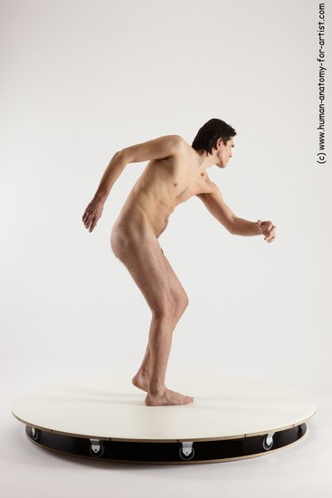 Nude Man White Standing poses - ALL Slim Short Brown Standing poses - simple Multi angles poses Realistic