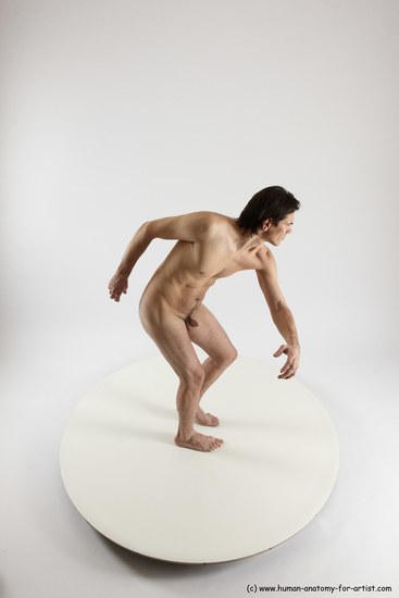 Nude Man White Standing poses - ALL Slim Short Brown Standing poses - simple Multi angles poses Realistic