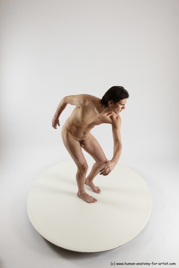 Nude Man White Standing poses - ALL Slim Short Brown Standing poses - simple Multi angles poses Realistic