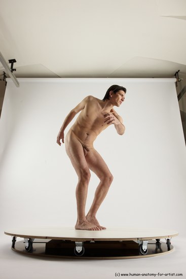 Nude Man White Standing poses - ALL Slim Short Brown Standing poses - simple Multi angles poses Realistic