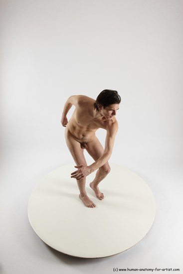 Nude Man White Standing poses - ALL Slim Short Brown Standing poses - simple Multi angles poses Realistic