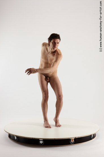 Nude Man White Standing poses - ALL Slim Short Brown Standing poses - simple Multi angles poses Realistic