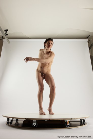 Nude Man White Standing poses - ALL Slim Short Brown Standing poses - simple Multi angles poses Realistic