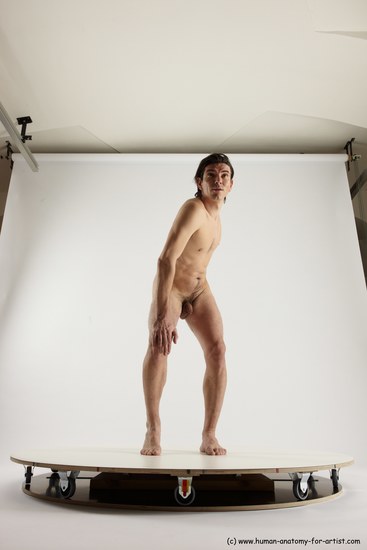 Nude Man White Standing poses - ALL Slim Short Brown Standing poses - simple Multi angles poses Realistic