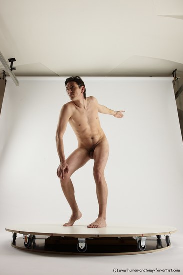 Nude Man White Standing poses - ALL Slim Short Brown Standing poses - simple Multi angles poses Realistic